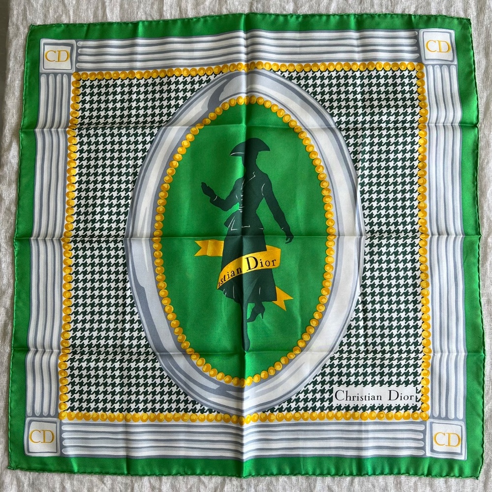 Rare Christian Dior Vintage Silk Scarf – “Le New Look” / Miss Dior Tribute